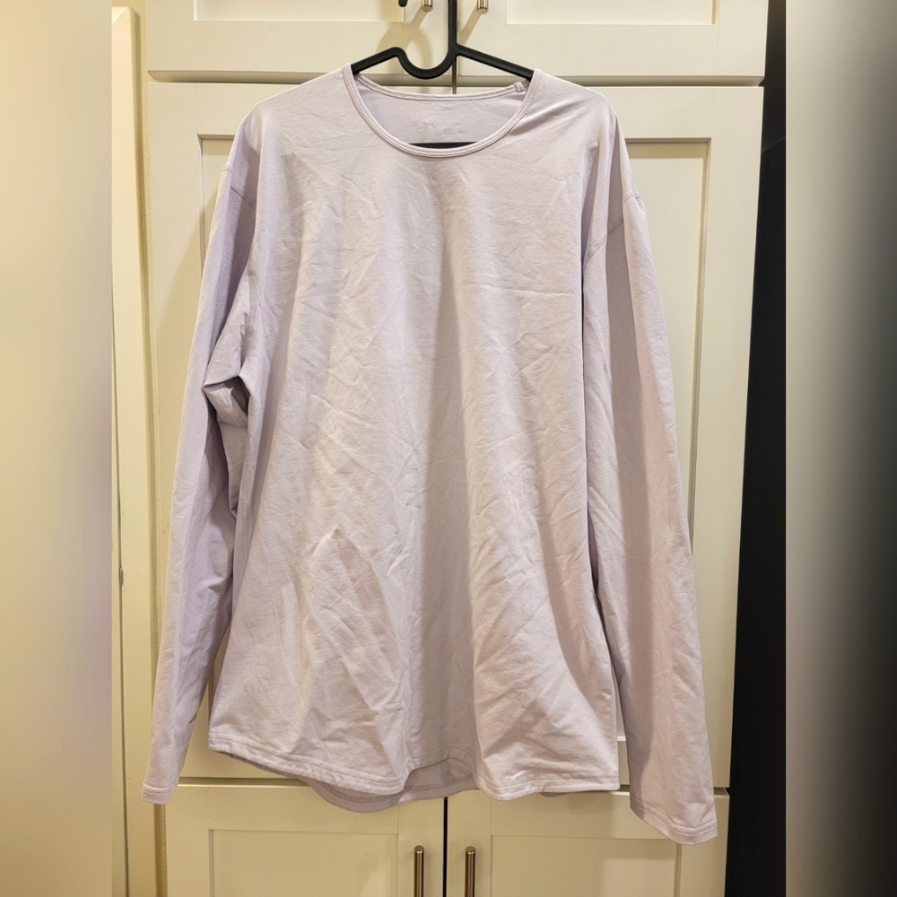 BYLT Men's long sleeve shirt Size Large. NWOT. Lavender purple color.